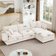 LLappuil Modular Sectional Sofa, Sectional Couch with Movable Ottoman, Chenille 4 Seat Cloud Sofa Couch for Living Room Beige