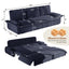 LLappuil 95" Pull Out Sofa Bed Queen Size, Oversized Corduroy Loveseat Sofa Couch Convertible Sofa Bed for Living Room Blue