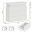 LLappuil TV Stand with Drawers, 6 Drawer Dresser for Bedroom, Chest of Drawers with LED Light White