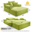LLappuil Chaise Lounge Chair Indoor, Corduroy Boneless Sofa Bed, Deep Seat Sleeper Couch Reading Chairs, Cloud Sofas Couches for Living Room, No Assembly Required Olive