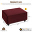 LLappuil Ottoman Square Footrest for Modular Sectional Sofa, Velvet Foot Stool for Living Room Red