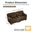 LLappuil 76" Loveseat Sofa, Cloud Corduroy Sofa Couch for Living Room