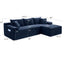 LLappuil 106" Sectional Sofa, Modular Sectional Couch with Left Chaise, Deep Seat Corduroy Cloud Sofa for Living Room