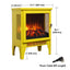 LLappuil 18" Electric Fireplace, Freestanding Electric Fireplace Stove Heater with 3D Flame Effect for 800 Sq. Ft, 1400W /700W heat/ 5000 BTU Yellow
