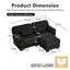 LLappuil 76" Loveseat Sofa, Modular Sectional Couch with Movable Ottoman, Cloud Corduroy Sofa Couch for Living Room