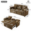 LLappuil 81" Loveseat Sofa with Recliner Chair, 3 Seat Sofa with Pull Out Sofa Bed, Chenille Sofa Couch Convertible Sofa Bed with Tabletop, Cup Holder, USB & Type-c Charging Port for Living Room