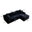 LLappuil 95" Sectional Sofa, Modular Sectional Couch with Left Chaise, Deep Seat Corduroy Cloud Sofa for Living Room