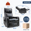 LLappuil Recliner Chair, 360° Swivel Massage Recliner Chair with Heat, Nursery Glider Rocker Recliner Chair for Living Room, Bedroom, Faux Leather Black