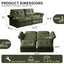 LLappuil Pull Out Sofa Bed Queen Size, Loveseat Sofa Convertible Sofa Bed, Chneille Sofa Couch for Living Room Green