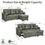 LLappuil Sectional Sofa, 71" Sectional Couch Convertible Sofa Bed, Pull Out Sofa Bed Full Size with Storage Chaise for Living Room, Foil Fabric Green