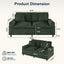 LLappuil 81" Corduroy Sofa, Comfy Loveseat Sofa Couch , Mid-Century Upholstered Couch for Living Room Beige