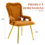 LLappuil Dining Chair Set of 2, 2 Piece Upholstered Accent Chairs for Dining Room, Living Room Yellow