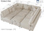 LLappuil Modular Sectional Sofa, 9 Seat Corduroy Sectional Sofa with Storage, 9 Back Cushion 9 Throw Pillow Beige