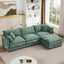 LLappuil Modular Sectional Sofa, Sectional Couch with Movable Ottoman, Chenille 4 Seat Cloud Sofa Couch for Living Room Mint Green
