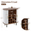 LLappuil 28" Wine Bar Cabinet, Coffee Bar Cabinet with 8-Grid Wine Rack, 5-Level Adjustable Shelves, 2 Glass Holders, 4 Hidden Storage Space