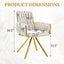 LLappuil Dining Chair Set of 2, 2 Piece Upholstered Accent Chairs for Dining Room, Living Room Beige