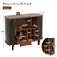 LLappuil 39" Wine Bar Cabinet, Coffee Bar Cabinet with 6 Wine Racks, 3 Glass Holders, 4 Hidden Storage Space