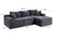 LLappuil 106" Sectional Sofa, Modular Sectional Couch with Left Chaise, Deep Seat Corduroy Cloud Sofa for Living Room