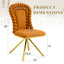 LLappuil Dining Chair Set of 2, 2 Piece Upholstered Accent Chairs for Dining Room, Living Room Orange