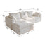 LLappuil 97" Sectional Sofa, L Shaped Sectional Couch with Ottoman, Linen Boneless Cloud Couch for Living Room