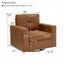 LLappuil 360° Swivel Accent Chair, Mid-century Living Room Chair, Single Sofa Reading Chair for Living Room, Nubby Woven Fabric