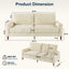 LLappuil 81" Corduroy Sofa, Comfy Loveseat Sofa Couch , Mid-Century Upholstered Couch for Living Room