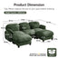 LLappuil 104" Sectional Sofa, L Shaped Modular Sectional Couch with Movable Ottoman, Cloud Chenille Sofa Couch for Living Room