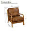 LLappuil Accent Chair, Mid-Century Modern Reading Single Sofa Chair for Living Room, Foil Fabric