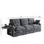 LLappuil 89" Cloud Couch, 3 Seat Sofa with Spacious Under‑Seat Hidden Storage, Chenille Upholstered Sofa Couch with Foldable Tabletop, USB & Type-c Charging Port, Cup Holder for Living Room