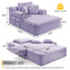 LLappuil Chaise Lounge Chair Indoor, Corduroy Boneless Sofa Bed, Deep Seat Sleeper Couch Reading Chairs, Cloud Sofas Couches for Living Room, No Assembly Required Purple