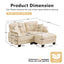 LLappuil 70" Loveseat Sofa, Modular Sectional Couch with Movable Ottoman, Chenille Cloud Sofa Couch for Living Room