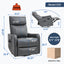 LLappuil Recliner Chair, 360° Swivel Massage Recliner Chair with Heat, Nursery Glider Rocker Recliner Chair for Living Room, Bedroom, Faux Leather Gray