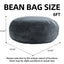 LLappuil 6 Feet Bean Bag Chair, Lazy Sofa Chair for Adults, Memory Foam Bean Bag Chairs with Filler Included for Living Room Bedroom Gray