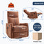 LLappuil Recliner Chair, 360° Swivel Massage Recliner Chair with Heat, Nursery Glider Rocker Recliner Chair for Living Room, Bedroom, Chenille Orange