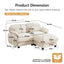 LLappuil 72" Loveseat Sofa, Modular Sectional Couch with Movable Ottoman, Cloud Chenille Sofa Couch for Living Room