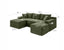 LLappuil Sectional Sofa, 106" U Shaped Modular Sectional Couch with Left Chaise, Cloud Courduroy Sofa Couch with Movable Ottoman for Living Room Green