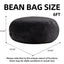 LLappuil 6 Feet Bean Bag Chair, Lazy Sofa Chair for Adults, Memory Foam Bean Bag Chairs with Filler Included for Living Room Bedroom Black