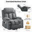 LLappuil Power Lift Recliner Chair, Massage Recliner Chair with Heat, Reading Chair with Side Pocket, USB Charge Port, Remote Control for Living Room, Bedroom Gray