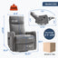 LLappuil Recliner Chair, 360° Swivel Massage Recliner Chair with Heat, Nursery Glider Rocker Recliner Chair for Living Room, Bedroom, Chenille Dark Gray