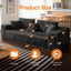 LLappuil 94" Boneless Couch, Corduroy 3 Seat Sofa, Deep Seat Cloud Sofa Couch for Living Room