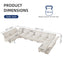 LLappuil Modular Sectional Sofa, Sectional Couch with Adjustable Arms Backs & Storage Seat, Oversized Corduroy Sofa Couch for Living Room Beige