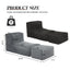 LLappuil Bean Bag Chair, Lounge Chaise Indoor Convertible Sofa Bed, Floor Lazy Sofa Chair for Adult with Memory Foam for Living Room, Bedroom Light Gray