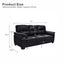 LLappuil 81" Mid-Century Modern Sofa, 3 Seat Sofa Cloud Couch for Living Room, Foil Fabric Black