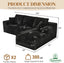LLappuil 108" Sectional Sofa, Modular Sectional Couch with Left Chaise, Deep Seat Corduroy Cloud Sofa for Living Room Black