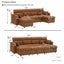 LLappuil 83" Sectional Sofa, Compact Sectional Couch with Reversible Storage Chaise, Breathable Foil Fabric Sofa Couch Convertible Sofa Bed with Cup Holder for Lving Room