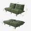 LLappuil 2 Piece 71" Corduroy Futon Convertible Sofa Bed, Loveseat Sleeper Sofa Couch for Living Room Apartment Green