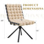 LLappuil Dining Chair Set of 2, 2 Piece Puffy Bubble Kitchen Dining Chair with with Metal Legs, Tufted Velvet 360° Swivel Accent Chair for Dining Room, Kitchen, Living Room