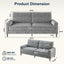 LLappuil 81" Chenille Sofa, Comfy Loveseat Sofa Couch , Mid-Century Upholstered Couch for Living Room