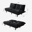 LLappuil 71" Corduroy Futon Convertible Sofa Bed, Loveseat Sleeper Sofa Couch for Living Room Apartment Black