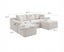 LLappuil Sectional Sofa, 106" U Shaped Modular Sectional Couch with Left Chaise, Cloud Courduroy Sofa Couch with Movable Ottoman for Living Room White